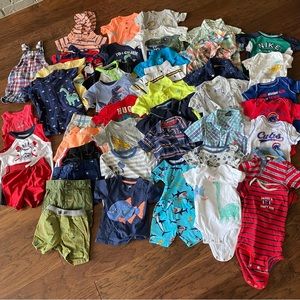 12 Month Short Sleeve and Shorts Boys Clothing Bundle